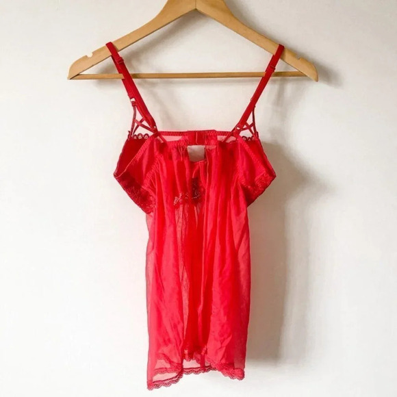 La Senza Red Lace Bustier Babydoll Lingerie Dress - Picture 3 of 7